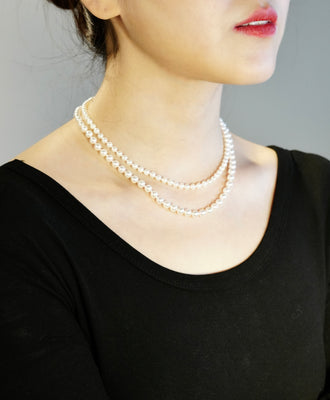 Akoya Salt Sea Pearl Necklaces (Two Strands) #2291