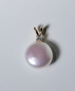 FRESHWATER BUTTON PEARL PENDANT #1941