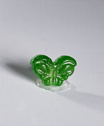 CARVED JADE BUTTERFLY BEAD #2038
