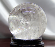 Natural White Crystal (Rock Crystal) Ball  #1296
