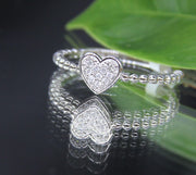 10K Diamond Heart Ring #1552