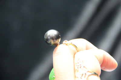 14.5mm Tahitian Salt Sea Pearl Ring #2273